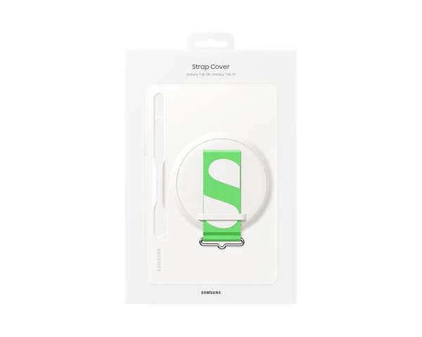 Samsung Galaxy Tab S8 - Silikonfodral med rem - Vit