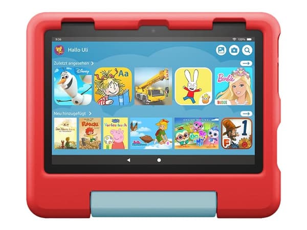 Amazon Fire HD 8 Kids Edition - 12th generation - tablet - Fire OS - 32 GB - 8" IPS (1280 x 800) - microSD-spor - rød