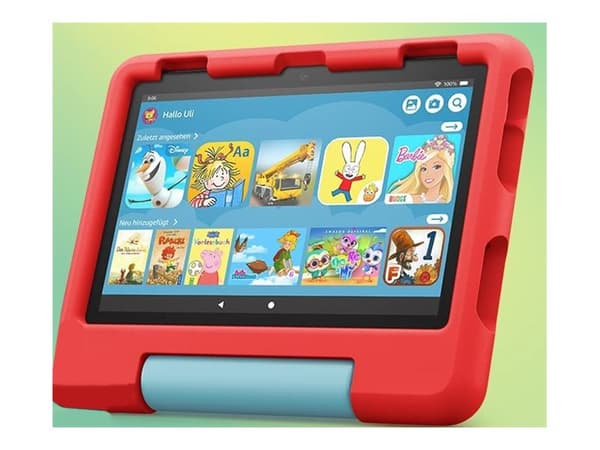 Amazon Fire HD 8 Kids Edition - 12th generation - tablet - Fire OS - 32 GB - 8" IPS (1280 x 800) - microSD-spor - rød Rød