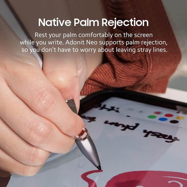 Adonit Neo Stylus Pen genopladelig med Native Palm Rejection Grey