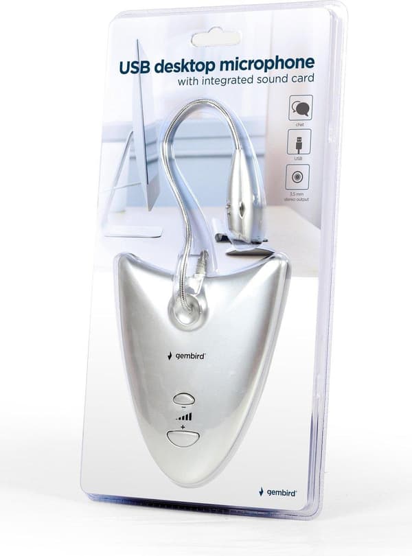 Gembird MIC-DU-01 Mikrofon Silver PC-mikrofon
