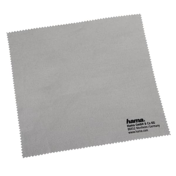 Hama Pro-Optics rengøringsklude mikrofiber - papirgrå 1 stk (00005988)