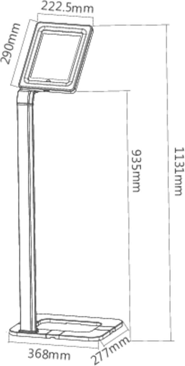 Renkforce PAD15-01 Tabletstativ Velegnet til mærke: Universal 24,6 cm (9,7) - 25,7 cm (10,1)