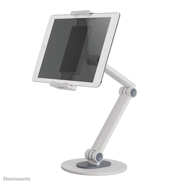 Neomounts Tabletthållare skrivbord - 7 till 12,9 tum - Flexibel arm - Justerbar - Universal - Vit