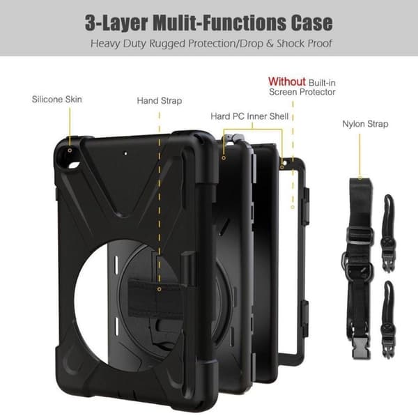 eSTUFF iPad Pro 10.2 Defender Fodral 20,1 cm (7,9'') Skal Svart