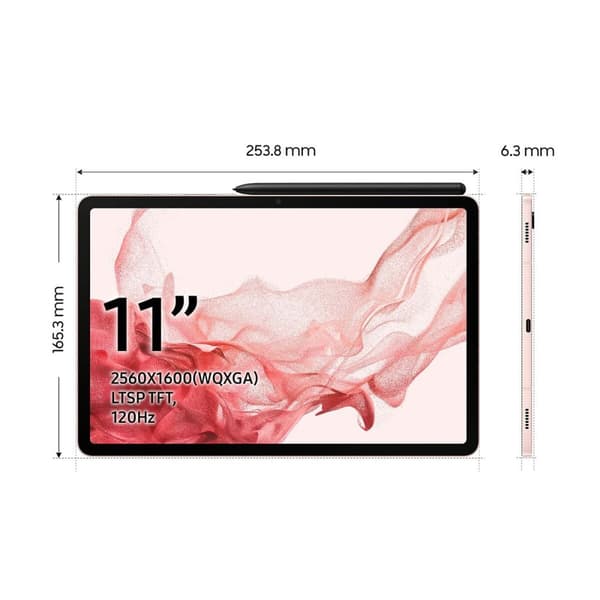 Tablet Samsung Galaxy Tab S8 5G Pink 11" 8 GB RAM 256 GB
