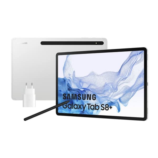 Nettbrett Samsung Galaxy Tab S8 Plus Sølv Qualcomm Snapdragon 898 8 GB RAM 256 GB 12,4"