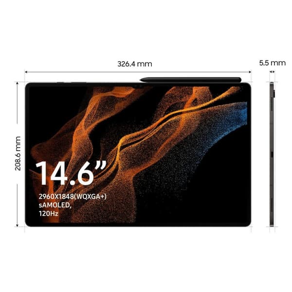 Nettbrett Samsung Galaxy Tab S8 Ultra 5G 14,6" Qualcomm Snapdragon 898 16 GB RAM