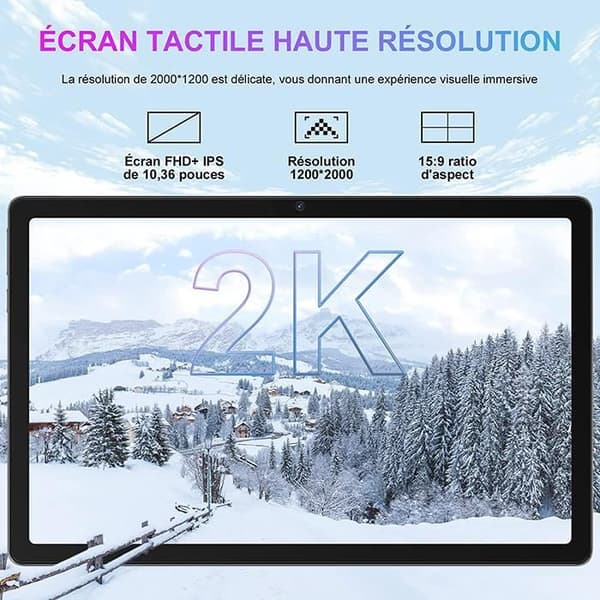 Blackview Tab11 SE Touch Tablet 10,36" skärm 2K FHD+ 14GB+128GB-TF 1TB, 7680mAh, 13MP+8MP, Dual SIM 4G, 5G WiFi Face ID - Blå