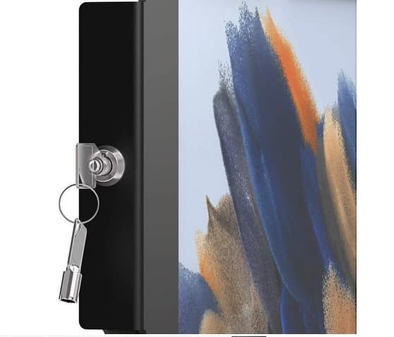 Compulocks Space - Monteringssats (gångjärnsarm, hölje) - för surfplatta (svängarm) - låsbar - högkvalitativ aluminium - svart - skärmstorlek: 26,7 cm