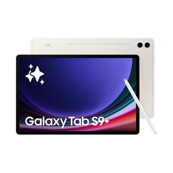 Samsung Galaxy Tab S9+ 12,4" 256GB WIFI CREAM pekskärmsplatta - Surfplatta med Galaxy AI Beige