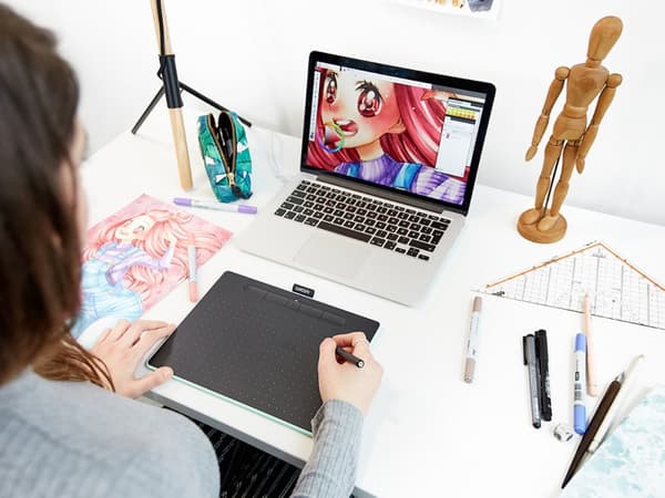 TABLETA grafica Wacom Intuos M, Bluetooth, Pistachio "CTL-6100WLE-N" (timbru verde 0.18 lei)