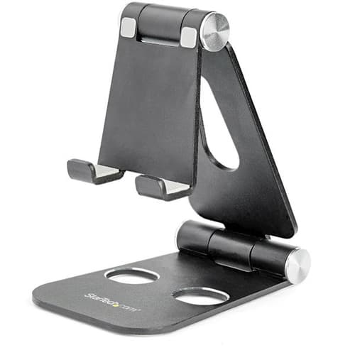 SMARTPHONE AND TABLET STAND -/PORTABLE AND FOLDABLE - BLACK Svart