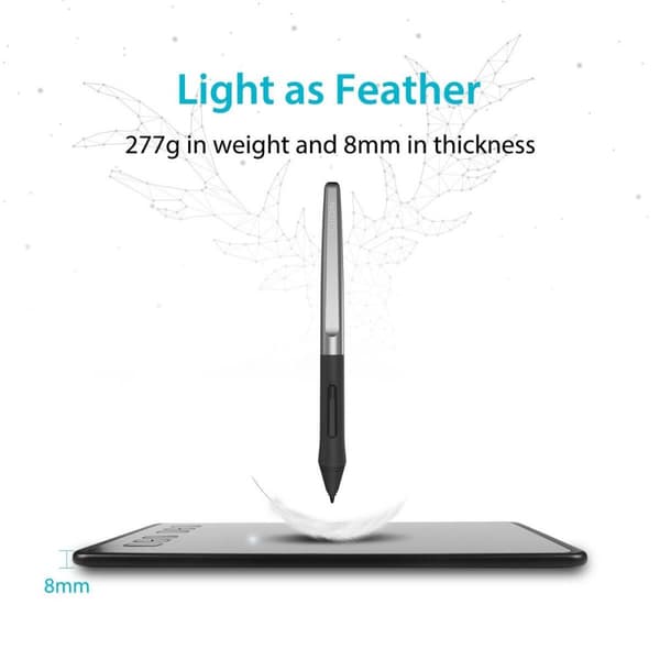 Graphic Tablet HUION Inspiroy H640P, USB, Black