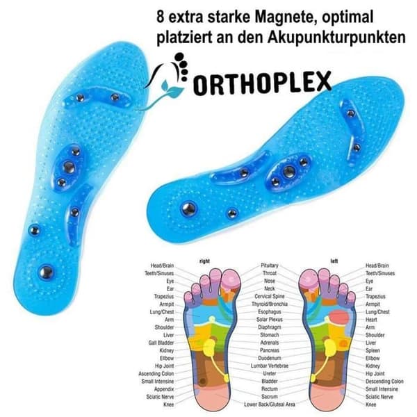 MAVURA innersulor »ORTHOPLEX akupressur innersulor ergonomiska magnetiska gel massage innersulor«