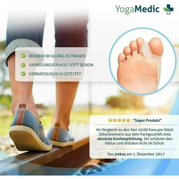 MAVURA tåupprullare » YOGAMEDIC tåupprullare tåavskiljare fotskydd boll silikon hallux valgus band