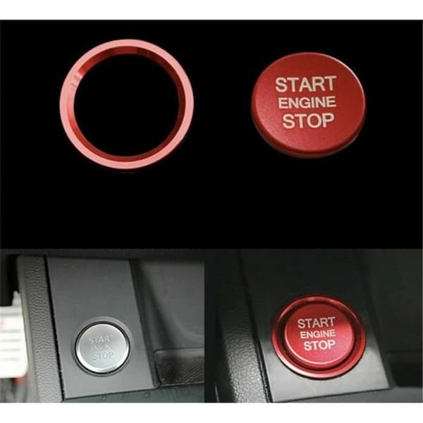 Dekal - MAVURA - Start Stop Ring - Röd tryckknapp - Kompatibel Audi A4 A5 A6 A7 Q3 Q5 RS