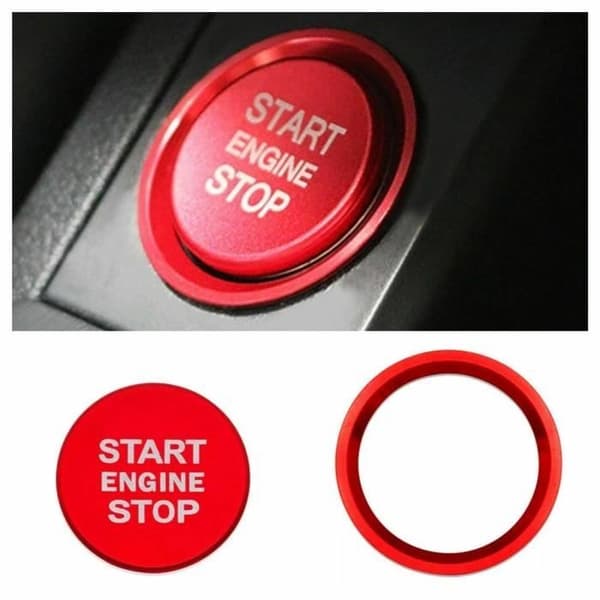 Dekal - MAVURA - Start Stop Ring - Röd tryckknapp - Kompatibel Audi A4 A5 A6 A7 Q3 Q5 RS