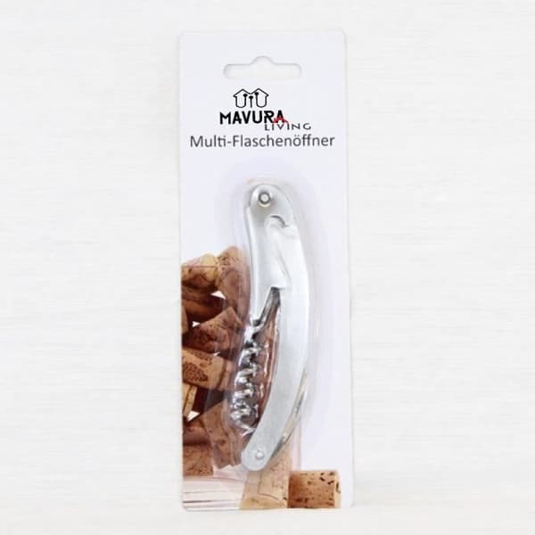 MAVURA korkskruv »MAVURALiving premium serverkniv i rostfritt stål korkskruv flasköppnare vinöppnare folieskärare