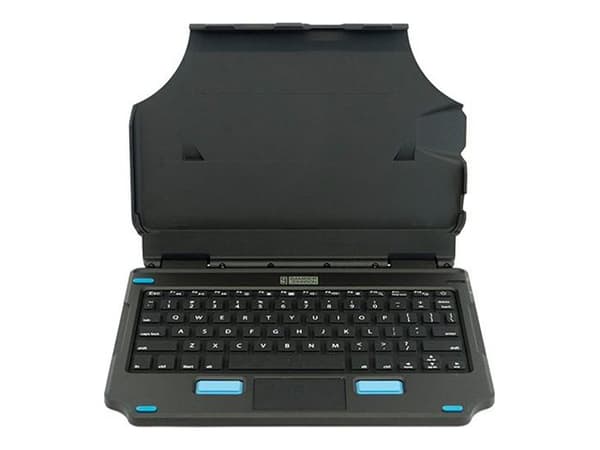 Gamber-Johnson 2-in-1 - Näppäimistö ja folio kotelo - kiinnitettävä - kosketuslevyllä, hiiren painikkeilla - POGO pin - QWERTY - UK