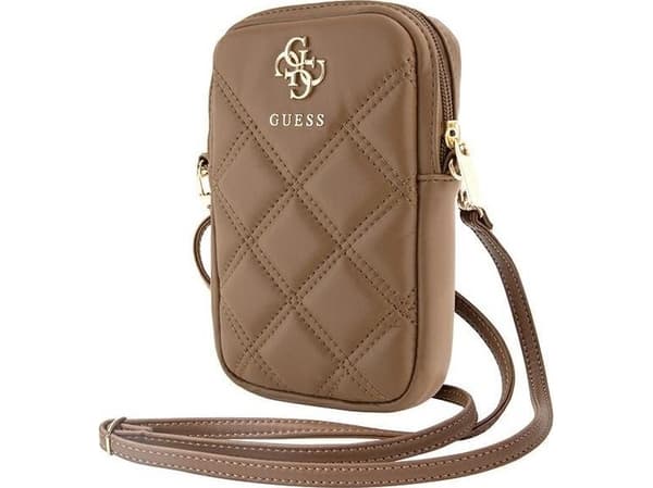 Guess Guess Zip Quilted 4G - Telefonveske (brun)