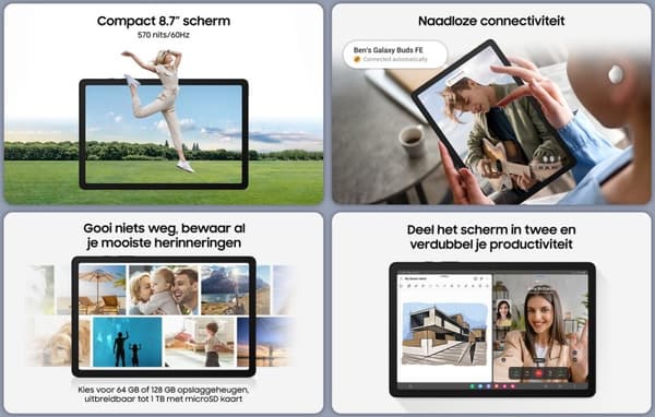 Samsung Galaxy Tab A9 - 4G - 64GB - Grå