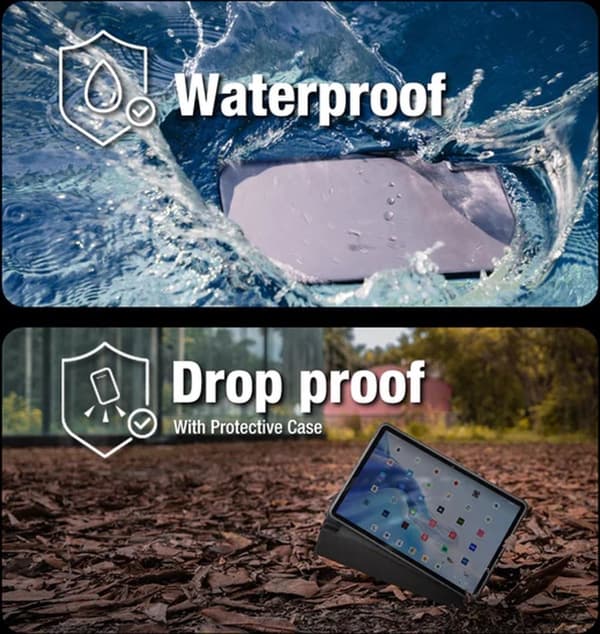 AGM P1 PAD 4G Android Rugged Tablet -IP69 - 256GB - 7000mAh - Mörkgrå