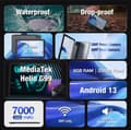 Miniatyrbild 4 av 11: AGM P1 PAD 4G Android Rugged Tablet -IP69 - 256GB - 7000mAh - Mörkgrå