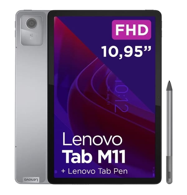 Lenovo Tab M11 128 GB 27,9 cm (11") Mediatek 4 GB Wi-Fi 5 (802.11ac) Android 13 Grå Grå