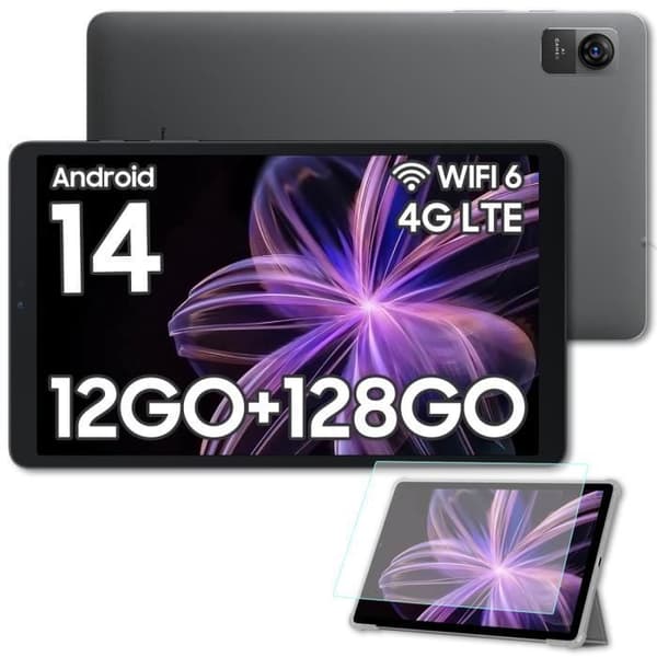 Oscal Pad 5 Touch Tablet 8,68" HSD Android 14 2,4G+5G WiFi 6, RAM 12 GB ROM 128 GB-SD 1 TB 6050mAh Dual SIM Widevine L1 - Grå