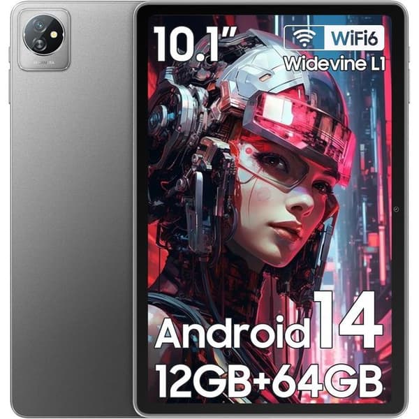 Blackview Tab 70 WiFi Surfplatta 10,1 tum HD+ IPS Android 13 2.4G+5G WiFi 6, RAM 8 GB ROM 64 GB-SD 1 TB 6580mAh - Grå