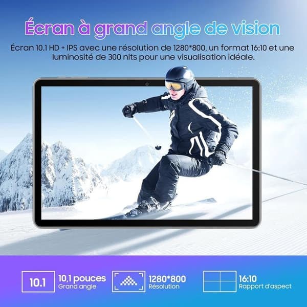Blackview Tab 30 WiFi Touch Tablet 10,1 tum HD+ IPS Android 13GB WiFi 6, RAM 6GB ROM 64GB-SD 128TB 5100mAh - Blå