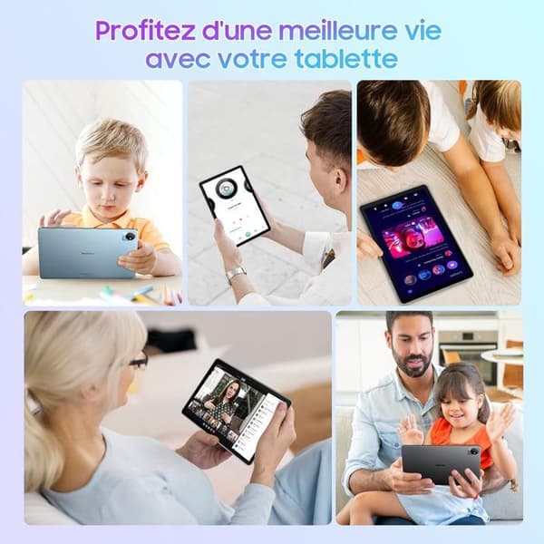 Blackview Tab 30 WiFi Touchscreen Tablet 10.1 tum HD+ IPS Android 13Go WiFi 6, RAM 6 Go ROM 64 Go/SD 128 To 5100mAh - Blå