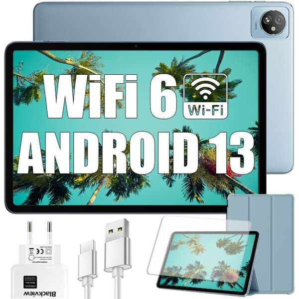 Blackview Tab 30 WiFi Touchscreen Tablet 10.1 tum HD+ IPS Android 13Go WiFi 6, RAM 6 Go ROM 64 Go/SD 128 To 5100mAh - Blå