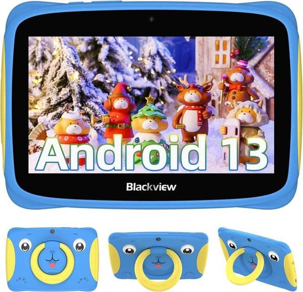 Blackview Tab 3 Kids Touch Tablet för barn Android 13 7" 60HZ 4GB+32GB-SD 1TB 3280mAh WiFi Educational Tablet - Blå Blå