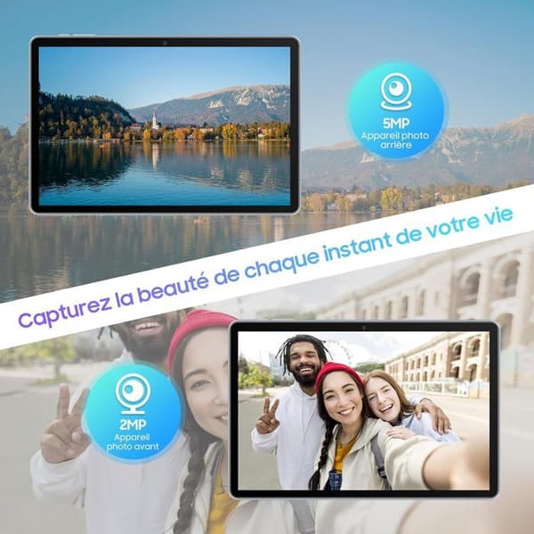Blackview Tab 30 WiFi Touch Tablet 10,1" HD+ IPS Android 13GB WiFi 6, RAM 6GB ROM 64GB-SD 128TB 5100mAh Blå Med K1-tangentbord