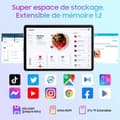 Miniatyrbild 4 av 6: Blackview Tab 30 WiFi Touchskärm 10.1 tum HD+ IPS Android 13Go WiFi 6, RAM 6 Go ROM 64 Go/SD 128 To 5100mAh - Grå