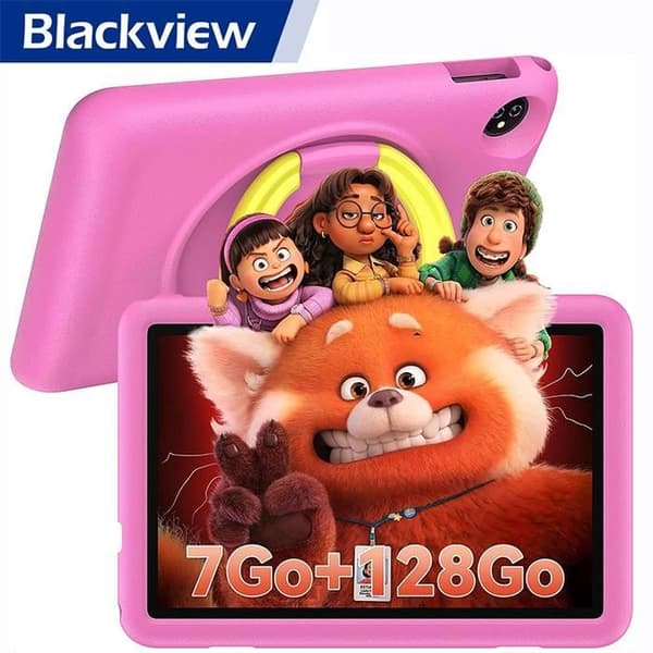 Blackview Tab 8 Kids Kids Tablet Android 12 10,1 tum HD+ WiFi Educational Tablet 7GB+128GB/SD 1TB 13MP+8MP 6580mAh - Rosa