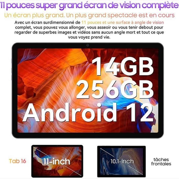 Blackview Tab 16 Touch Tablet 11 tum FHD+ 14GB+256GB-SD 1TB 13MP+8MP 7680mAh Android 12 Dual SIM-TÜV Certified-PC-läge - Grön