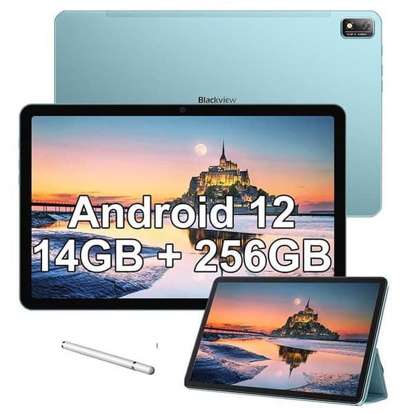 Blackview Tab 16 Touch Tablet 11 tum FHD+ 14GB+256GB-SD 1TB 13MP+8MP 7680mAh Android 12 Dual SIM-TÜV Certified-PC-läge - Grön