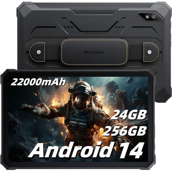 Blackview Active 8 Pro Unbreakable Tablet 10,36" 2,4K FHD+ 16GB+256GB(SD 1TB) 22000mAh(33W) G99 48MP+16MP Android 13 Black + Stylus Svart
