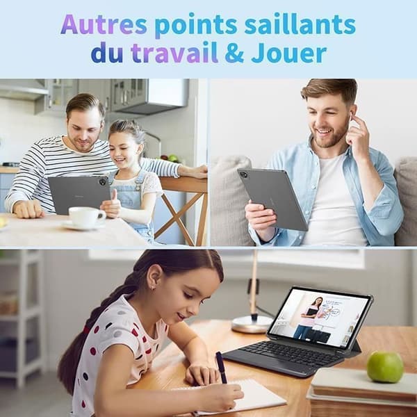 Blackview Tab 70 WiFi Tablå Touch 10.1 tum HD+ IPS Android 13 2.4G+5G WiFi 6, RAM 8 GB ROM 64 GB/SD 1 TB 6580mAh - Grå