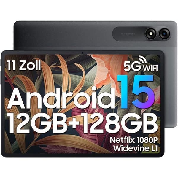 Blackview Tab 90 WiFi Touch Tablet 10,9" HD+ IPS Android 14 2,4G+5G WiFi, RAM 12 GB ROM 128 GB-SD 2 TB 8MP+13MP 8200mAh - Grå