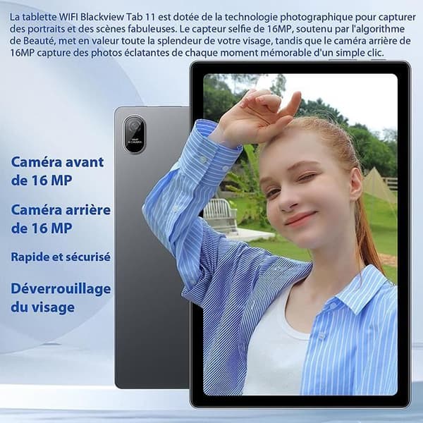 BLACKVIEW Tab 11 Wifi 10,36 tum Touch Tablet 14GB RAM 256GB ROM Android 12 - Grå