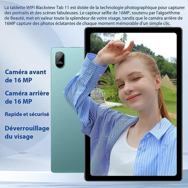 BLACKVIEW Tab 11 Wifi Touchscreen Surfplatta 10,36 tum RAM 14GB ROM 256GB/SD 1TB 8380mAh(18W) 16MP+16MP Android 12 - Grön