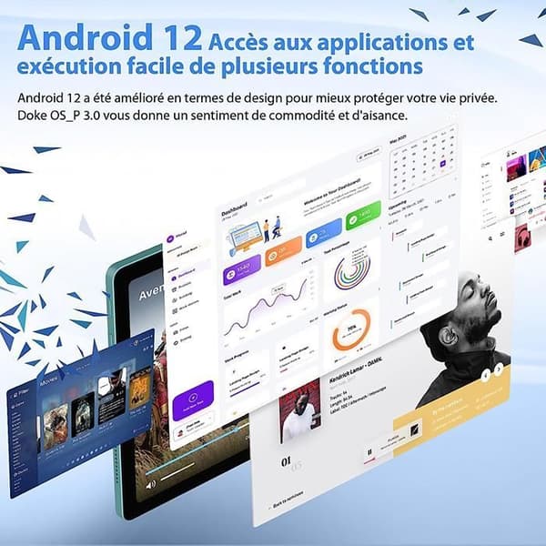 BLACKVIEW Tab 11 Wifi Touchscreen Surfplatta 10,36 tum RAM 14GB ROM 256GB/SD 1TB 8380mAh(18W) 16MP+16MP Android 12 - Grön