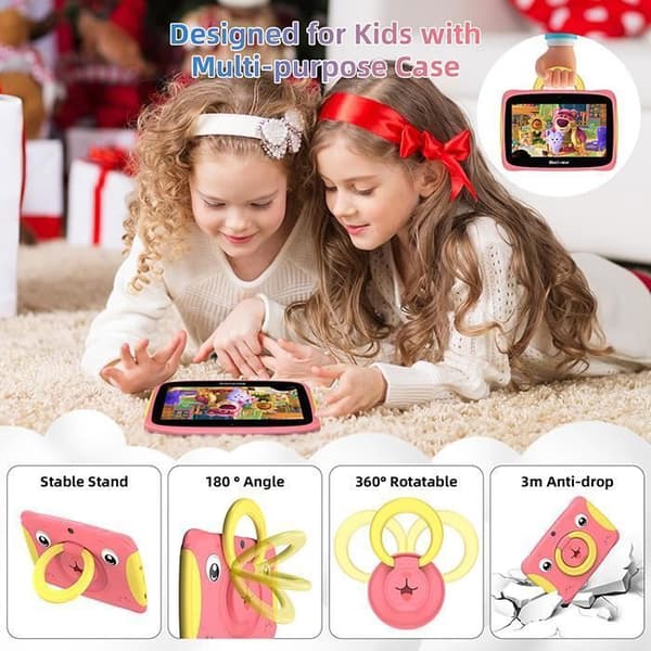 Blackview Tab 3 Kids Touch Tablet för barn Android 13 7" 60HZ 4GB+32GB-SD 1TB 3280mAh WiFi Educational Tablet - Rosa