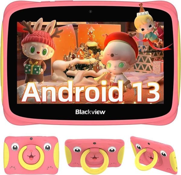 Blackview Tab 3 Kids Touch Tablet för barn Android 13 7" 60HZ 4GB+32GB-SD 1TB 3280mAh WiFi Educational Tablet - Rosa