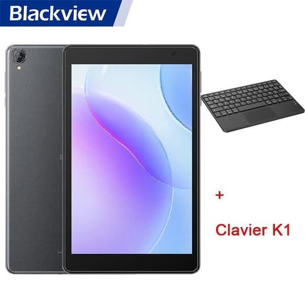 Blackview Tab 50 WiFi Touch Tablet 8 tum HD 8GB+128GB-SD 1TB 5580mAh WiFi 6 Tablet PC Android 13 Grå Med K1 tangentbord