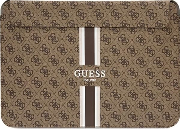 Etui Guess Etui Guess Sleeve GUCS16P4RPSW 16 cali brązowy/brown 4G Printed Stripes